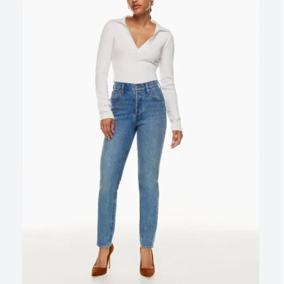 DENIM Forum Ariztia - The Yoko High Rise Slim 28L Inky Blue - Picture 1 of 7